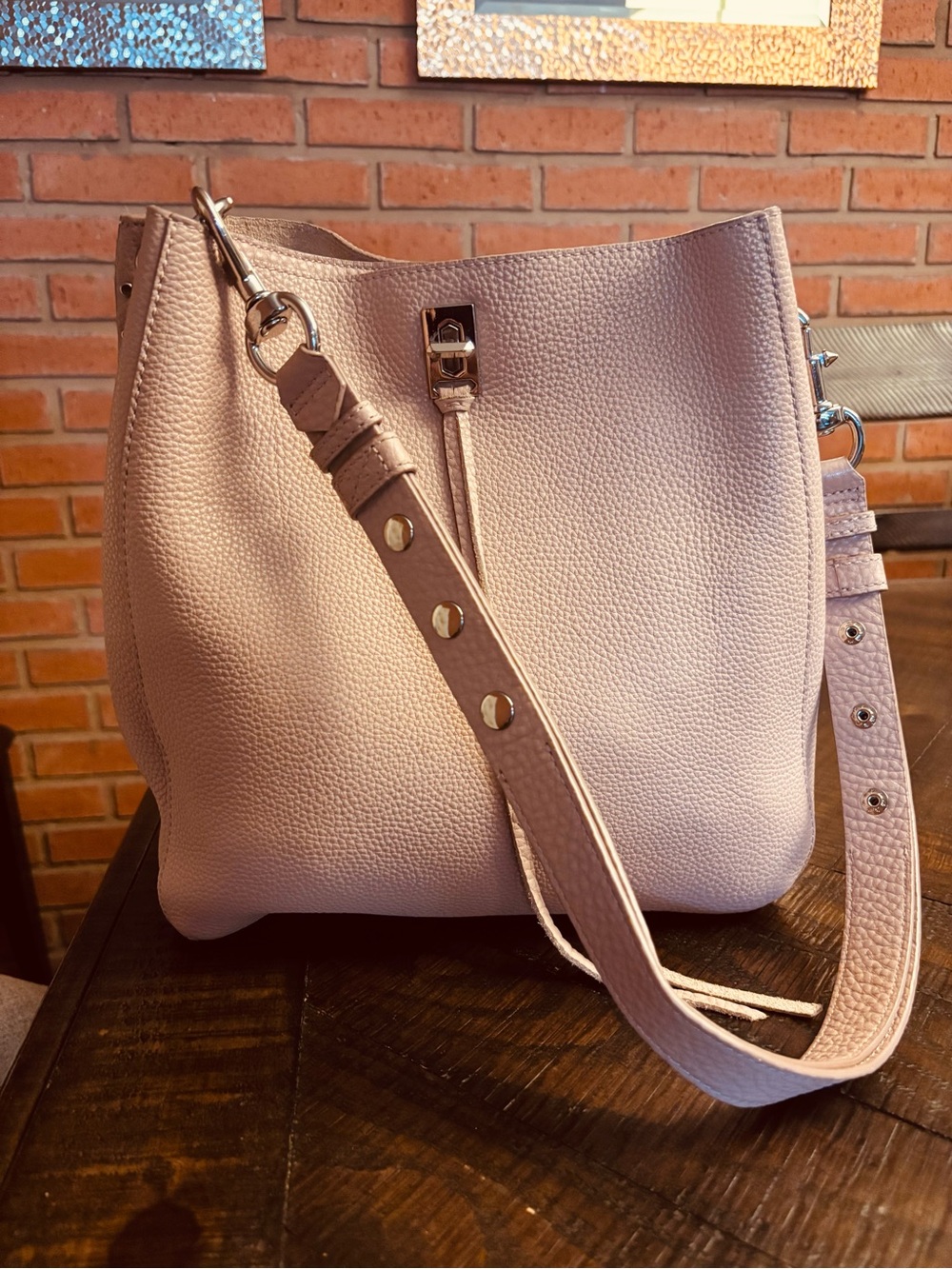 Rebecca Minkoff Pebbled Leather Bucket Bag